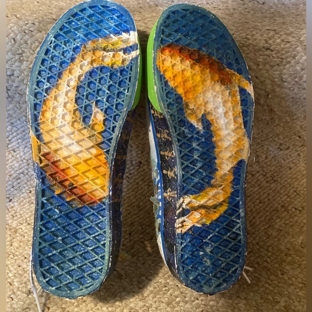 Van’s “Off The Wall” Custom Designed Outdoors Scene Painting Canvas Sneakers - Picture 13 of 13